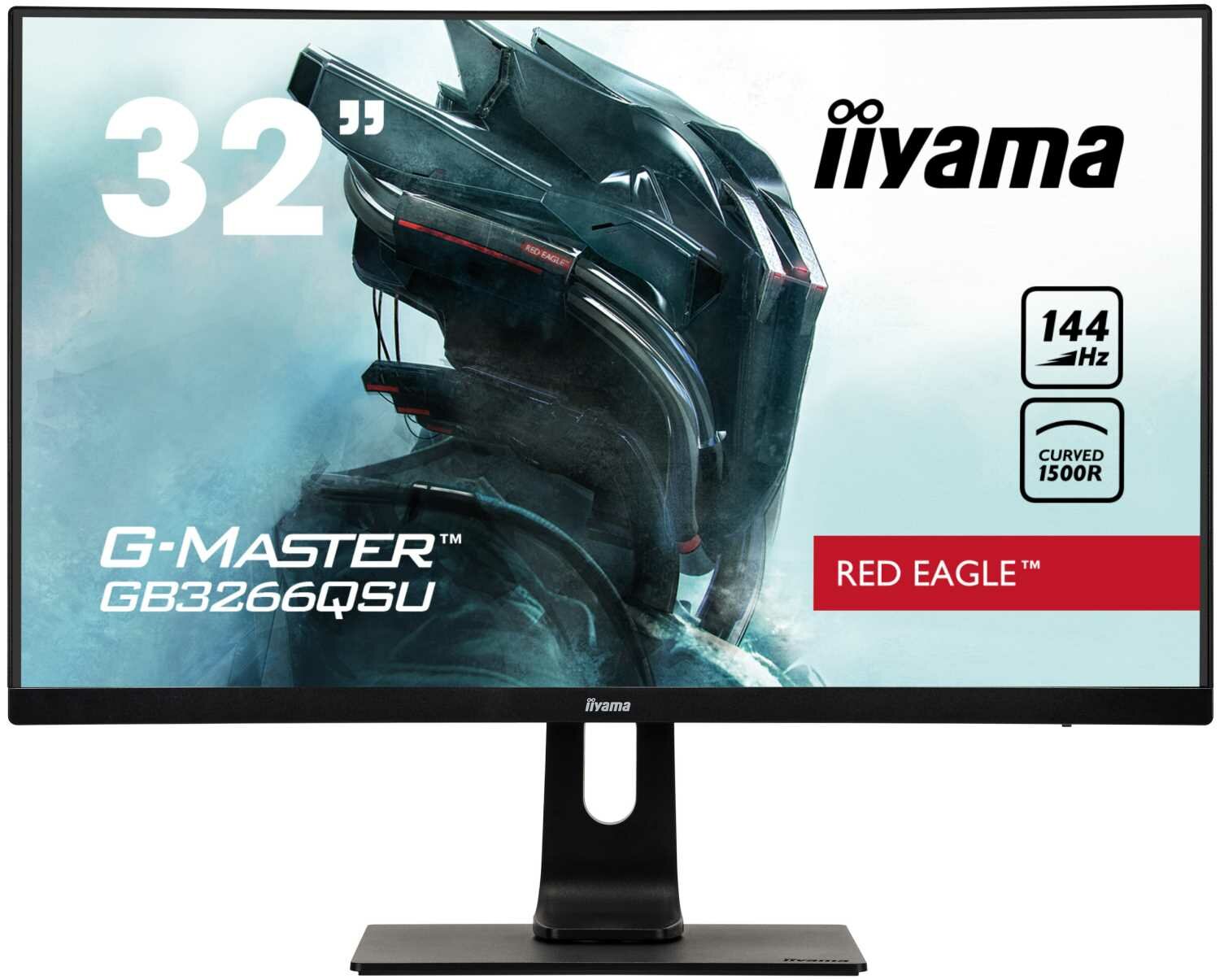 Iiyama Монитор LCD 32' 16:9 2560 x 1440 VA, nonGLARE, 400cd/m2, 144Hz, H178°/V178°, 3000:1, 80М:1, 16.7M Color, 1ms,HDMIx2, DPx2, USBx4, Tilt, Speakers, 3Y, Black