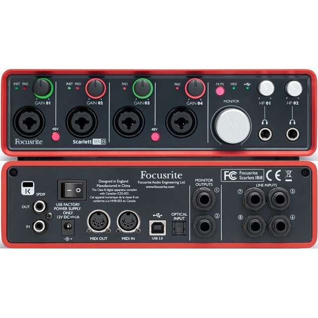 Внешняя звуковая карта с USB FOCUSRITE Scarlett 18i8