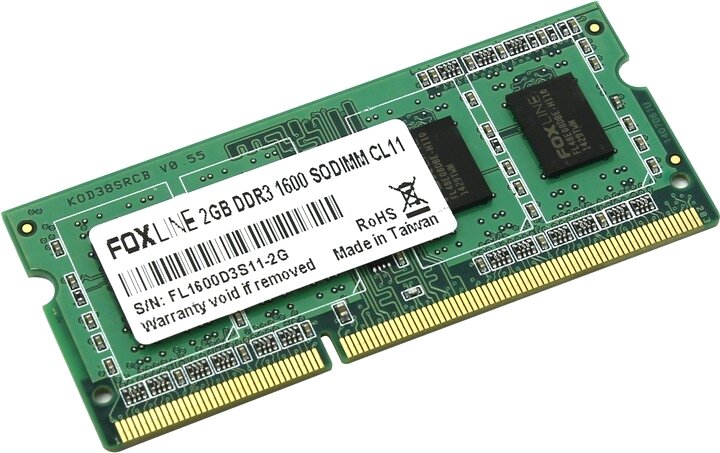 Оперативная память Foxline DDR3 SO-DIMM FL1600D3S11-2G