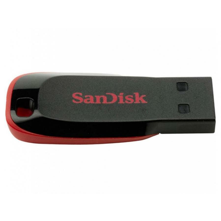 Флешка SanDisk Cruzer Blade 64Gb (SDCZ50-064G-B35) USB2.0 черный/красный