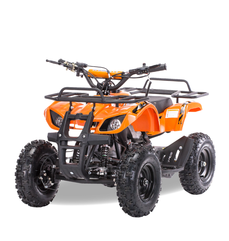 Детский квадроцикл MOTAX ATV Mini Grizlik Х-16 с электростартером и пультом (Оранжевый)
