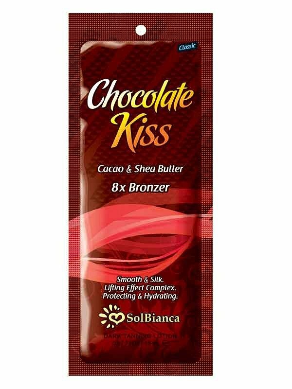 Крем для загара SolBianca Chocolate Kiss 8x bronzer с маслом какао и маслом ши 10 шт по 15 мл