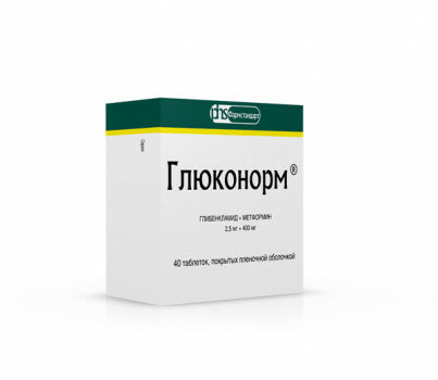 Глюконорм ТАБ. П.П.О. 400МГ+2,5МГ №40