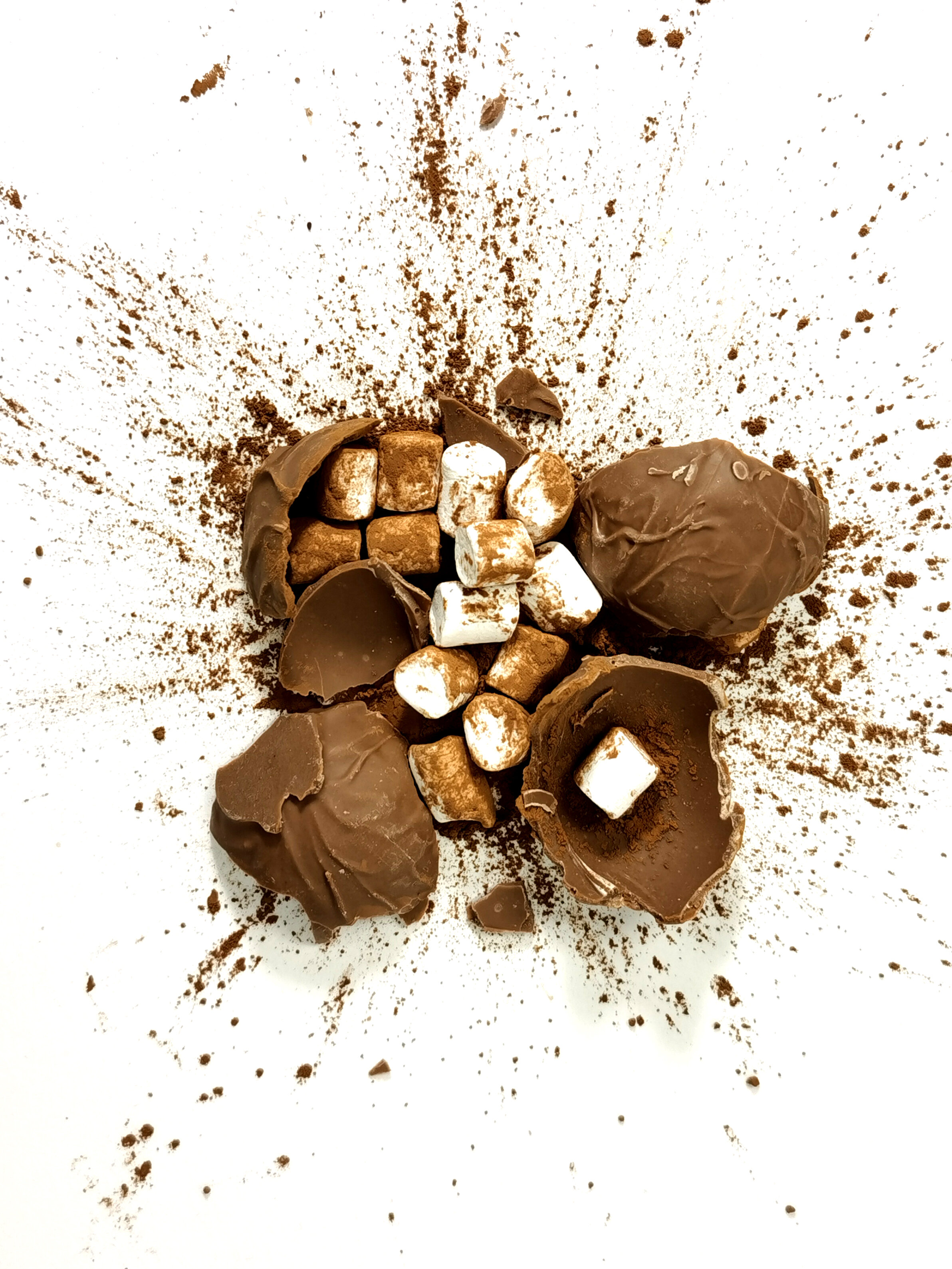 Шоколадные бомбочки с маршмеллоу и какао 4 шт. вкусный сладкий подарок фигурный шоколад - фотография № 7