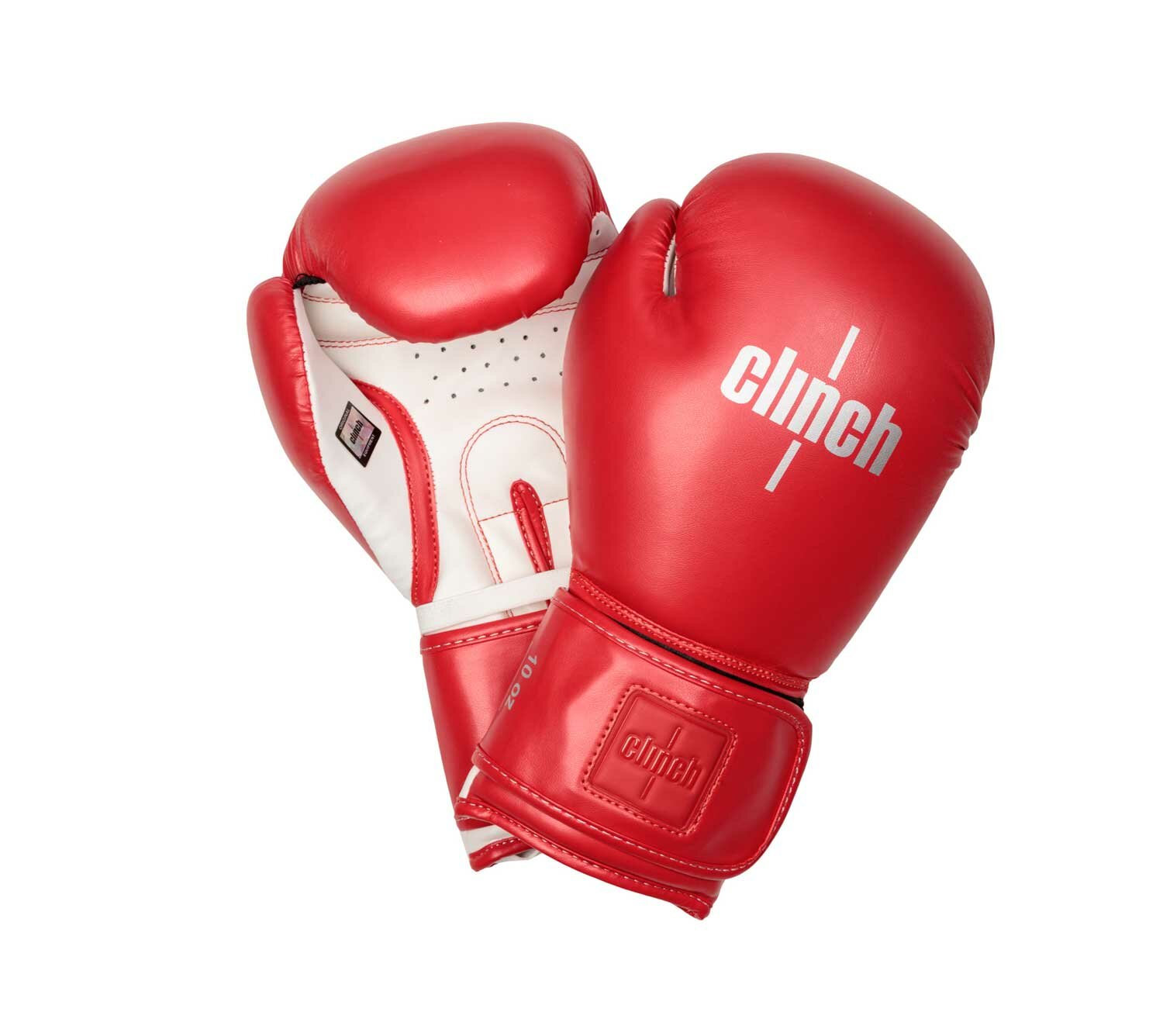 Перчатки боксёрские: перчатки боксерские CLINCH FIGHT 2.0 красно-белые, 8 унц., артикул C137