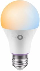 Умная лампа Яндекс, работает с Алисой, светодиодная, цветная, 8 Вт, 806 Лм, Е27, 220 В (комплект из 2 шт)