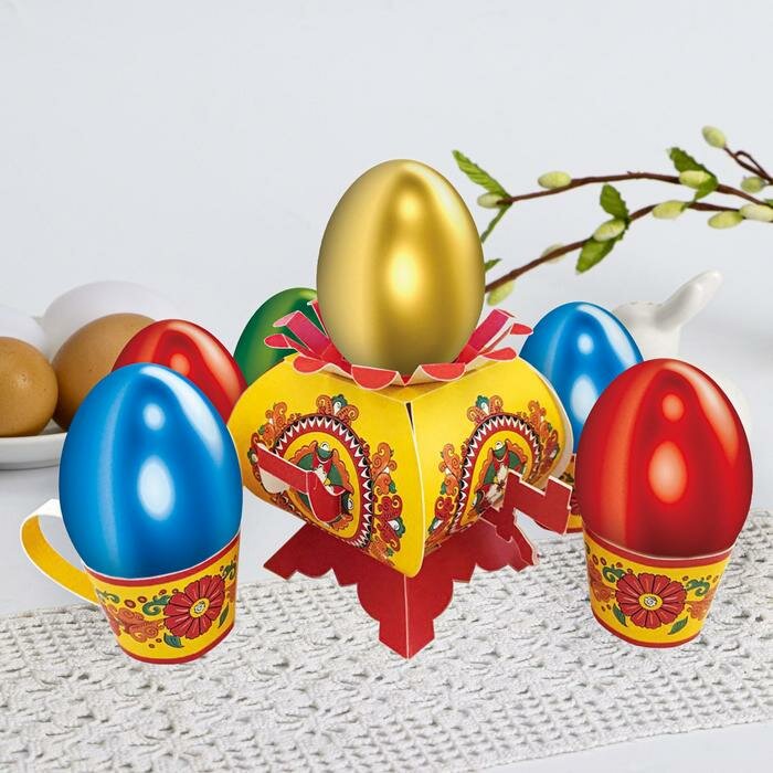 Пасхальный набор для украшения яиц «В гостях у бабушки. Борецкая» - фотография № 4
