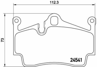 Колодки тормозные задние Porsche Boxster/Boxster Spyder/Cayman 04>13 BREMBO P65028