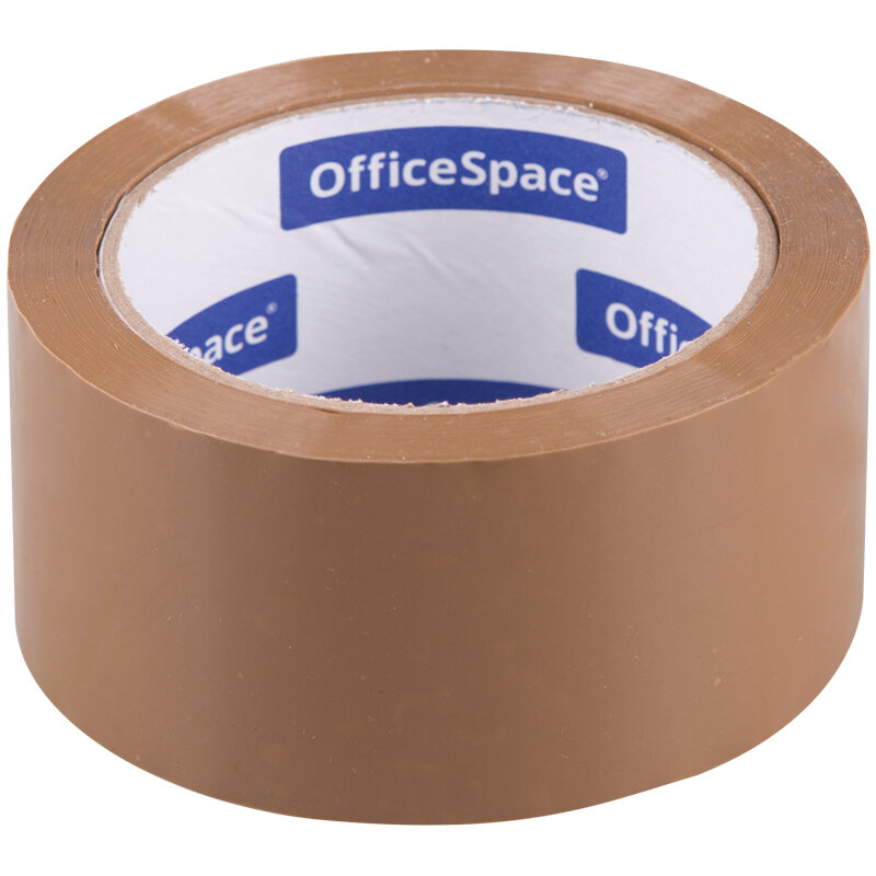 Клейкая лента упаковочная OfficeSpace, 48мм*66м, 45мкм, темная, ШК (арт. 255777)