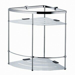 фото Полка для ванной 260х260х343 мм металл/пластик хром