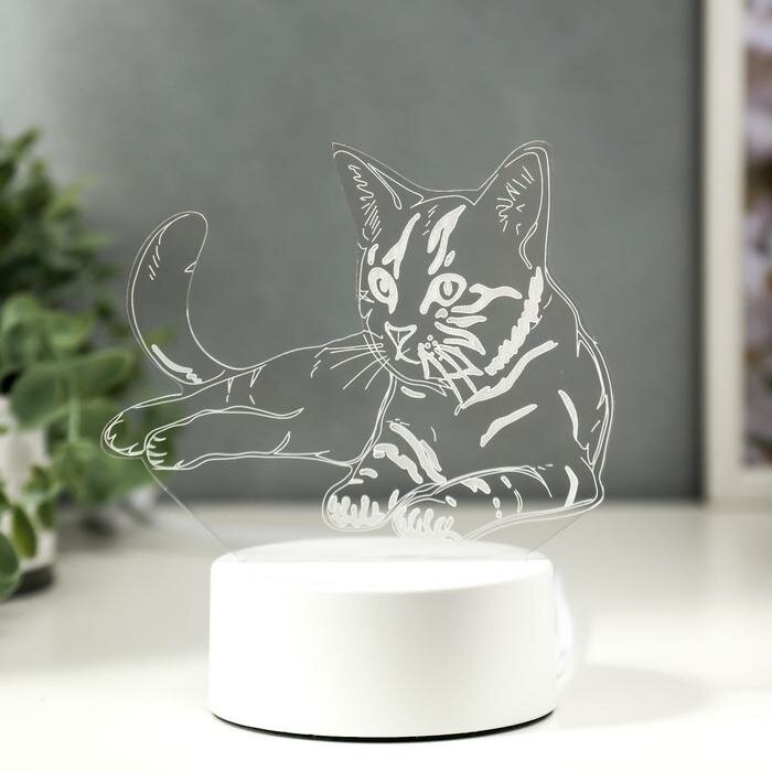 RISALUX Светильник "Кошечка" LED RGB от сети - фотография № 2