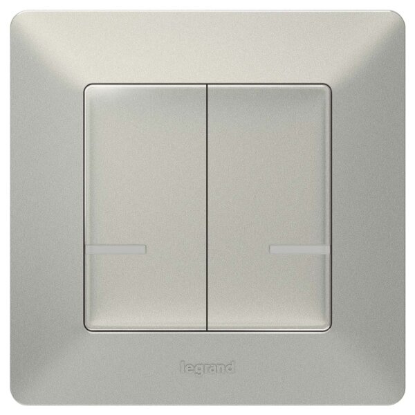 Legrand Умный выключатель Legrand VLN-l АЛЮ Выкл 2к б/п (752387)