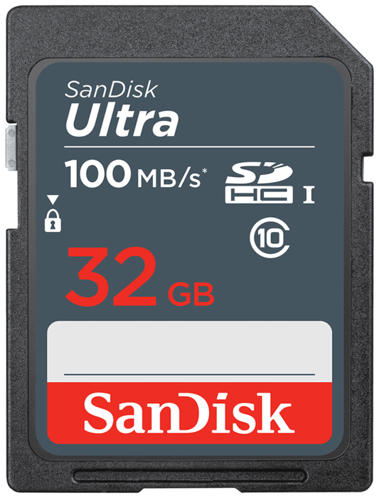 Накопитель USB flash SanDisk Карта памяти 32ГБ SanDisk Ultra SDSDUNR-032G-GN3IN SecureDigital HC UHS-I Class10