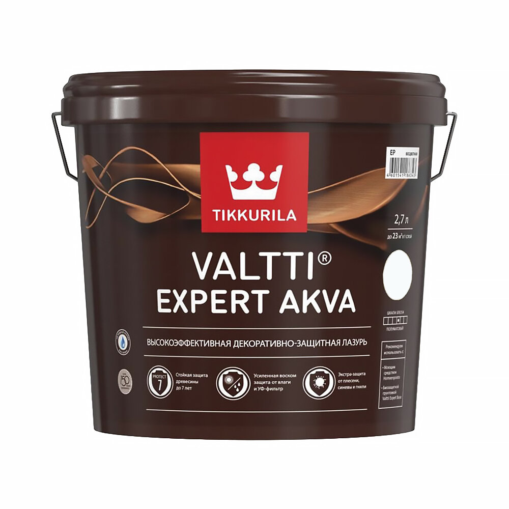 Декоративный антисептик Valtti Expert Akva (Валтти Эксперт Аква) TIKKURILA 2,7л сосна