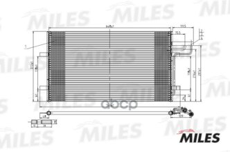 Конденсер Ford Focus Ii/C-Max 1.6-2.0/1.6-2.0td 04- Miles арт. ACCB000