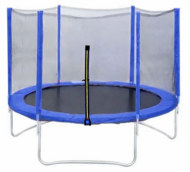 Каркасный батут DFC Trampoline Fitness 14FT-TR-B с сеткой 427х427 см синий