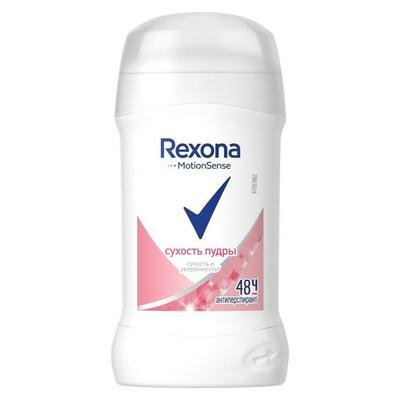 Антиперспирант Rexona MotionSense Сухость пудры, стик, 40 г Rexona 2442639 .