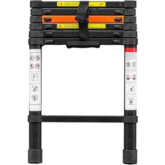 фото Лестница Rock Force телескопическая алюм. бытовая 2.0м (7 ступ.)