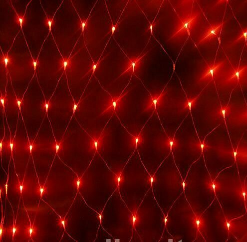 Гирлянда Сетка 1.5*1 м, 144 красных LED ламп, прозрачный ПВХ, уличная, соединяемая, IP44, SNOWHOUSE NTLD144-R-E