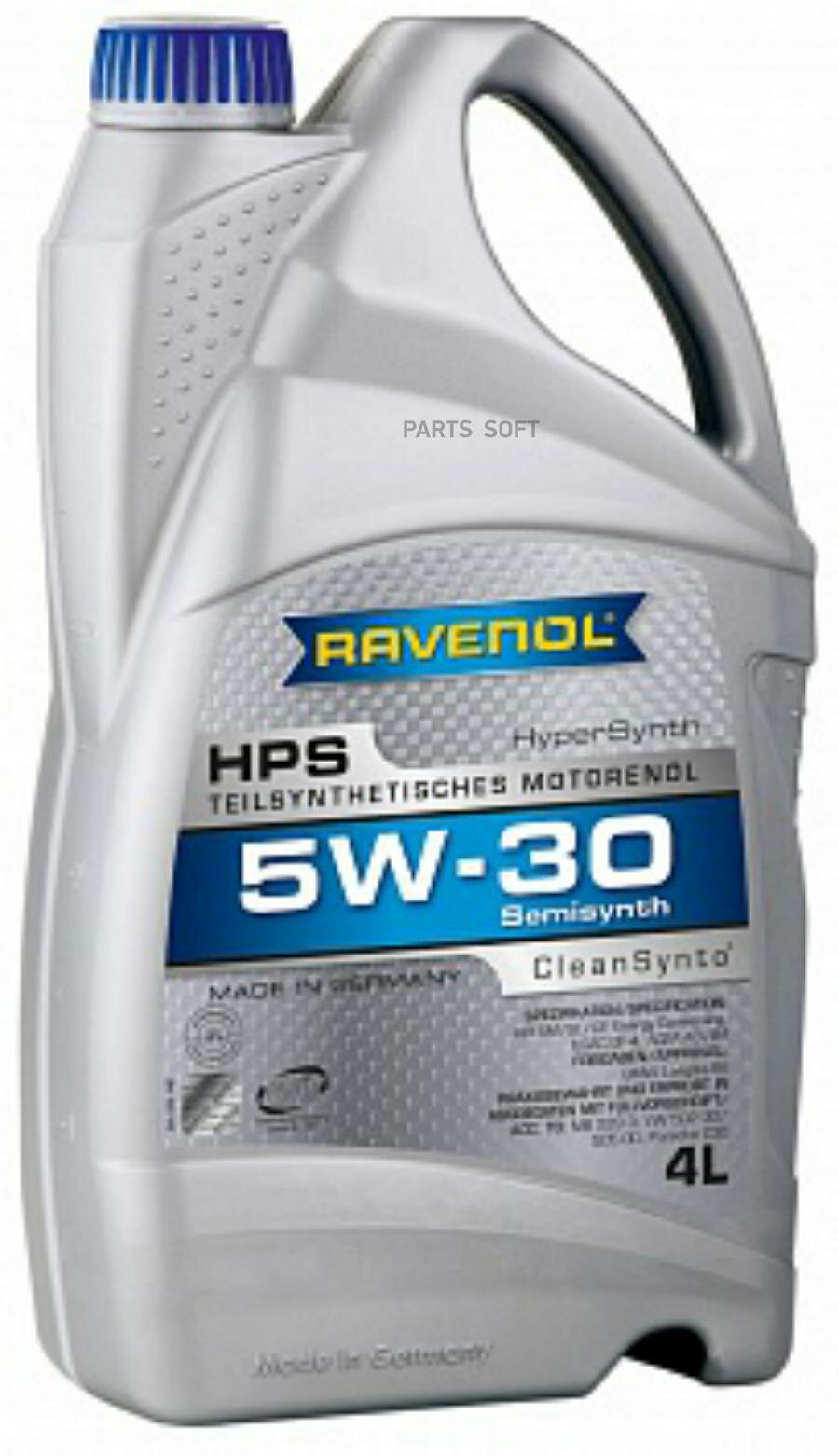 Моторное масло RAVENOL Hps сfslsm 5W-30 полуситетическое 4л - фото №1