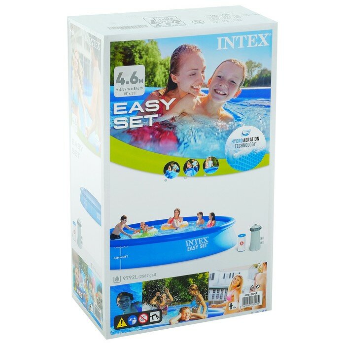 INTEX Бассейн надувной Easy Set, 457 х 84 см, фильтр-насос, 28158 INTEX - фотография № 6