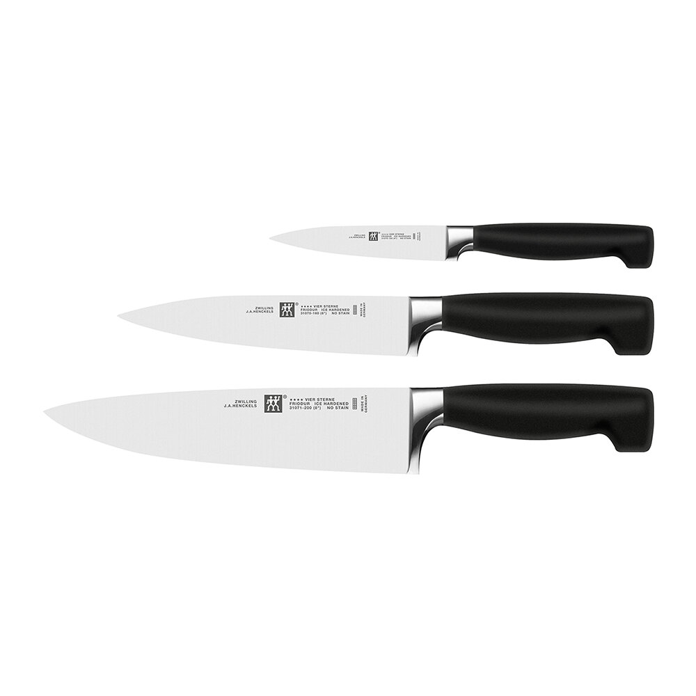 Набор кухонных ножей Four Star 3 предмета, кованая сталь с криозакалкой Friodur®, Zwilling J.A. Henckels, 35048-000