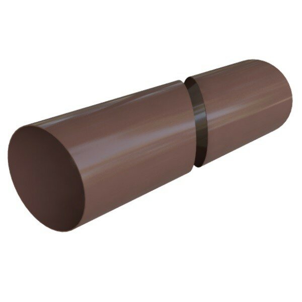 Труба для водосточной системы Альта-Профиль, ПВХ, 3000мм, d-74мм Стандарт (цвет коричневый)