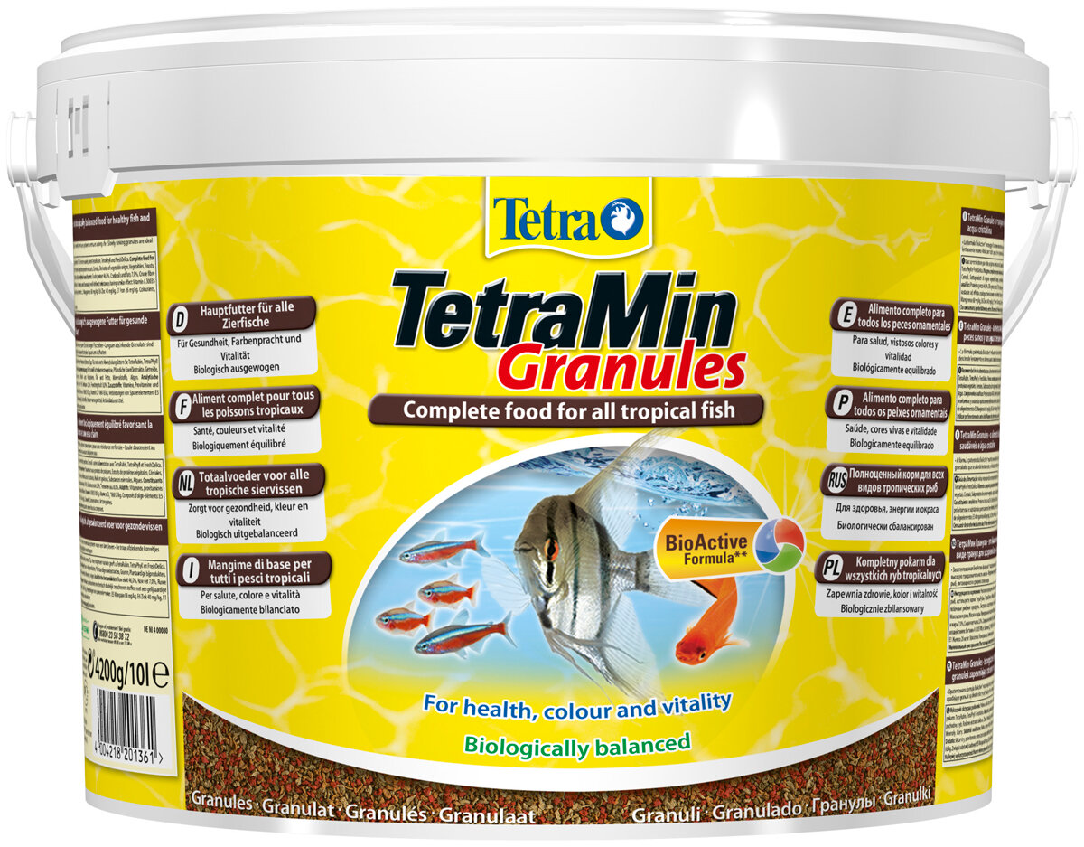 TETRAMIN GRANULES корм гранулы для всех видов рыб (1 л х 4 шт)