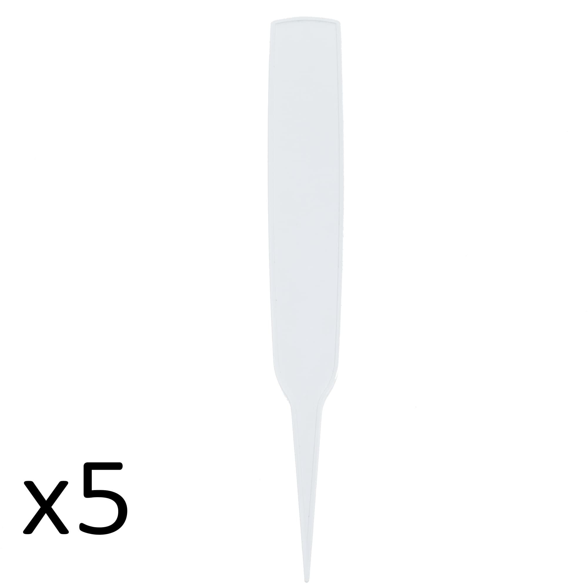 Набор садовых бирок 5 штук. Табличка садовая 90x15 мм, для маркировки, h=13 см, белый пластик