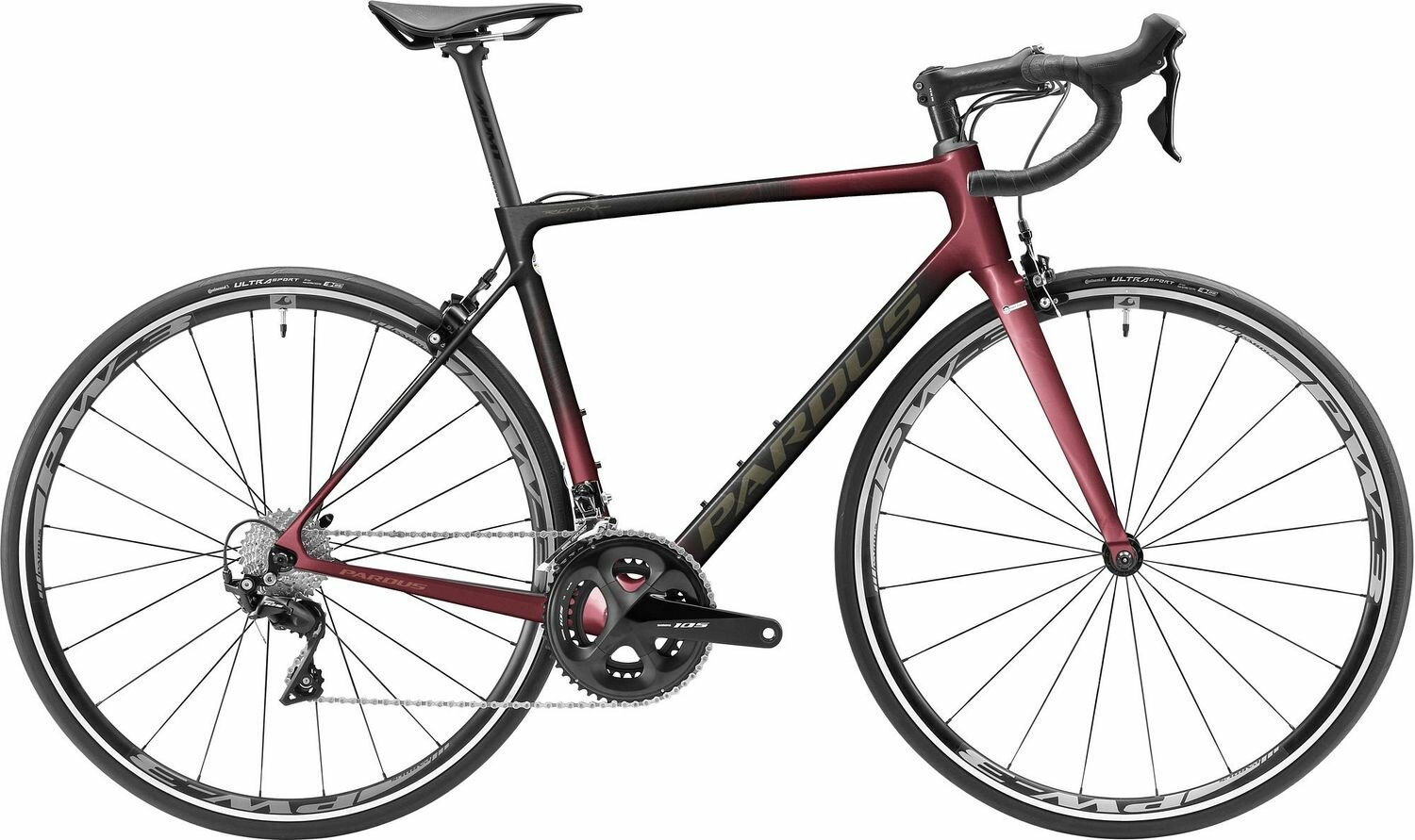 Шоссейный велосипед Pardus Robin EVO RIM 105 (2023) (Велосипед Pardus Robin EVO Rim 105 2023 / Черный-Красный, M, ParRobEVORim.105.23. RdBk, 2004884130295)