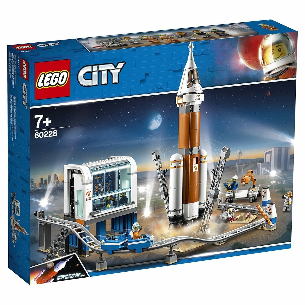 Конструктор LEGO City 60228 Ракета для запуска в далекий космос и пульт управления запуском