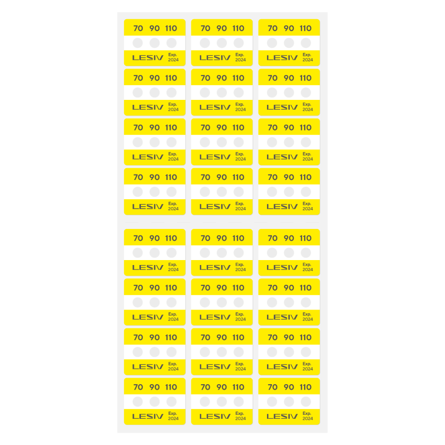 Термоиндикатор Lesiv L-Mark 3T - 70-90-110oС, цвет - желтый 24 шт.