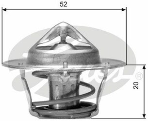 Термостат Suzuki Vitara/Vitara Cabrio/X-90 80>04 Toyota Liteace 86>91 Daihatsu Charmant/Cuore I 80>87 Honda Acty 79>86 GATES TH04182G1