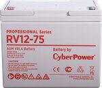 CyberPower Аккумуляторная батарея PS CyberPower RV 12-75 / 12 В 75 Ач Battery CyberPower Professional series RV 12-75, voltage 12V, capacity (discharge 20 h) 80.8Ah, capacity (discharge 10 h) 75.8Ah, max. discharge current (5 sec) 900A, max. charge curren - изображение