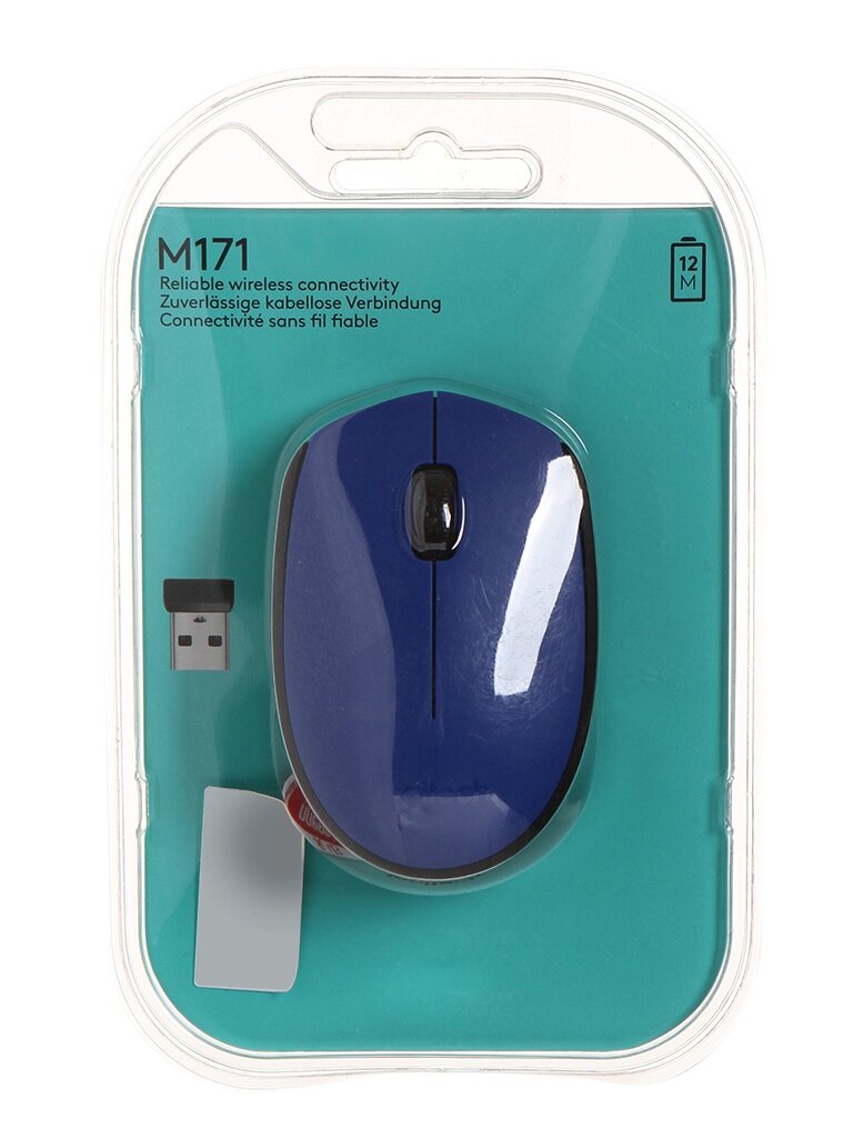 Мышь Logitech M171 Wireless Blue-Black 910-004640