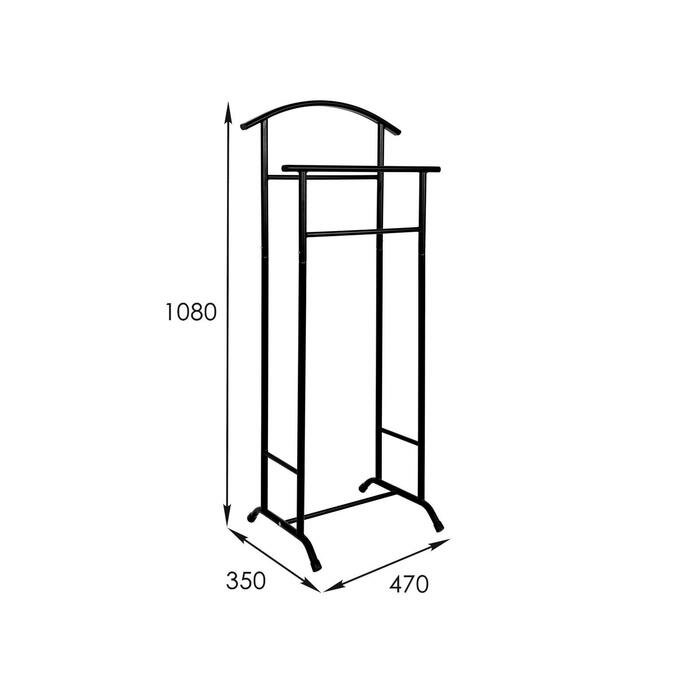 Вешалка костюмная «Стиль», 47×34,8×108 см, цвет чёрный - фотография № 5