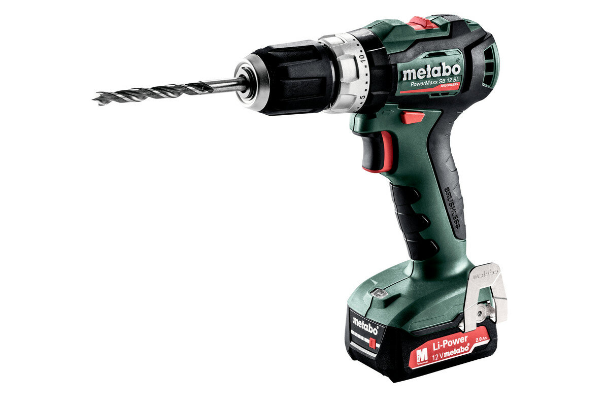 Аккумуляторная дрель-шуруповерт Metabo POWERMAXX SB 12 BL 2.0Ач х2 кейс (601077500)