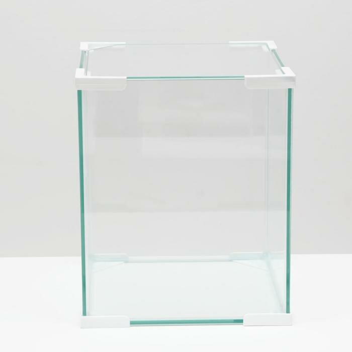 Аквариум Куб белый уголок, покровное стекло, 31л, 30 x 30 x 35 см - фотография № 2