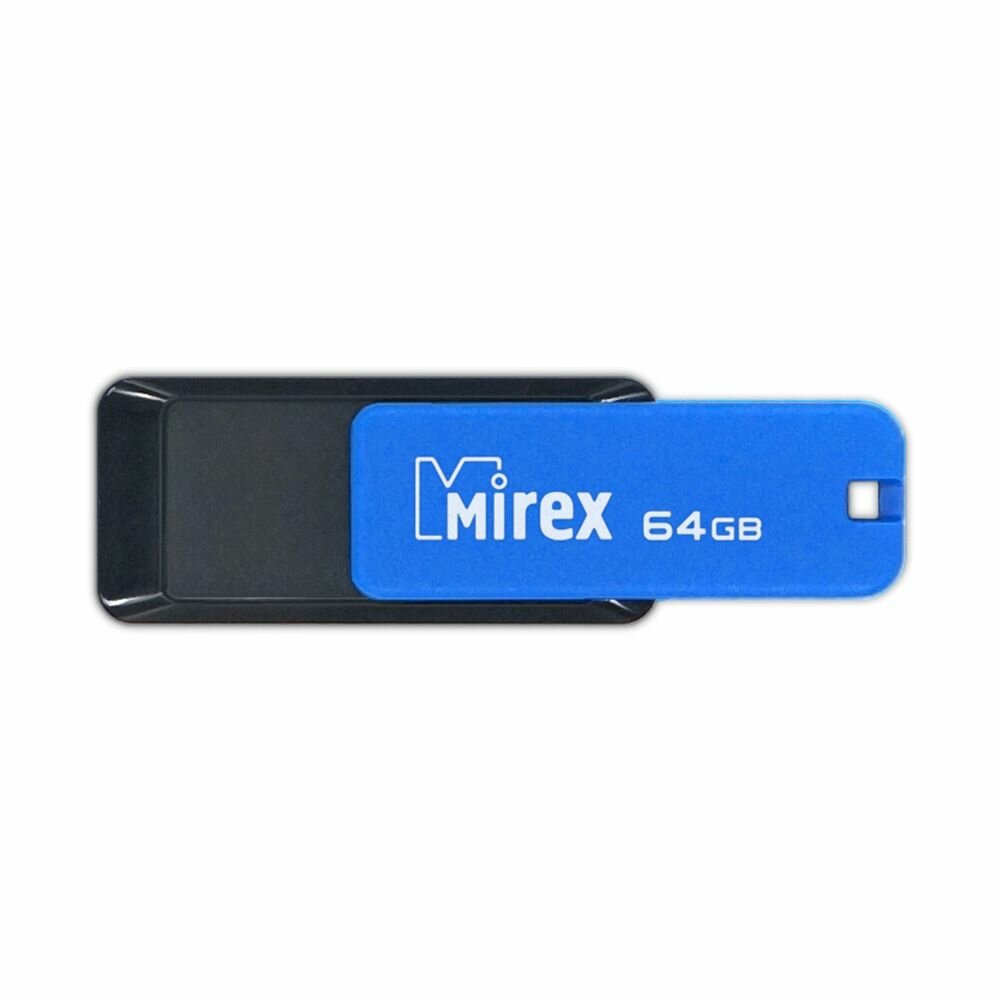 Флешка 64GB Mirex City, USB 2.0, Синий 13600-FMUCIB64