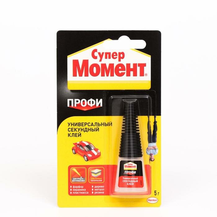 Клей "Супер Момент Профи" 5 г на единичном блистере, в шоу-боксе