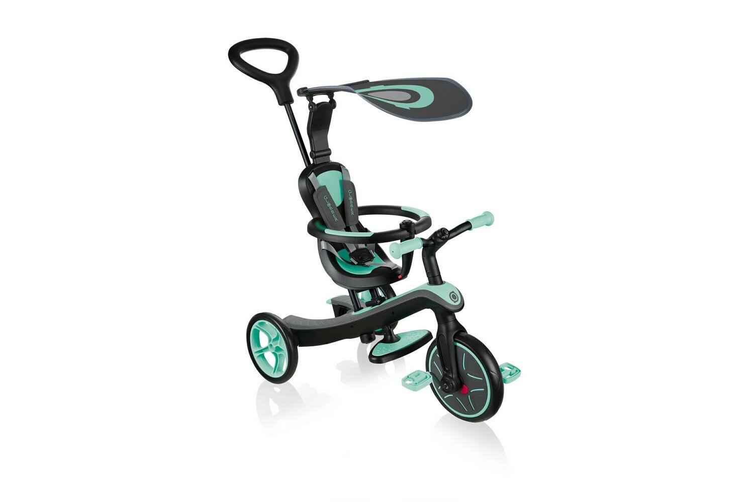 Детский велосипед Globber Trike Explorer (4 in 1), год 2020, цвет Голубой-Зеленый