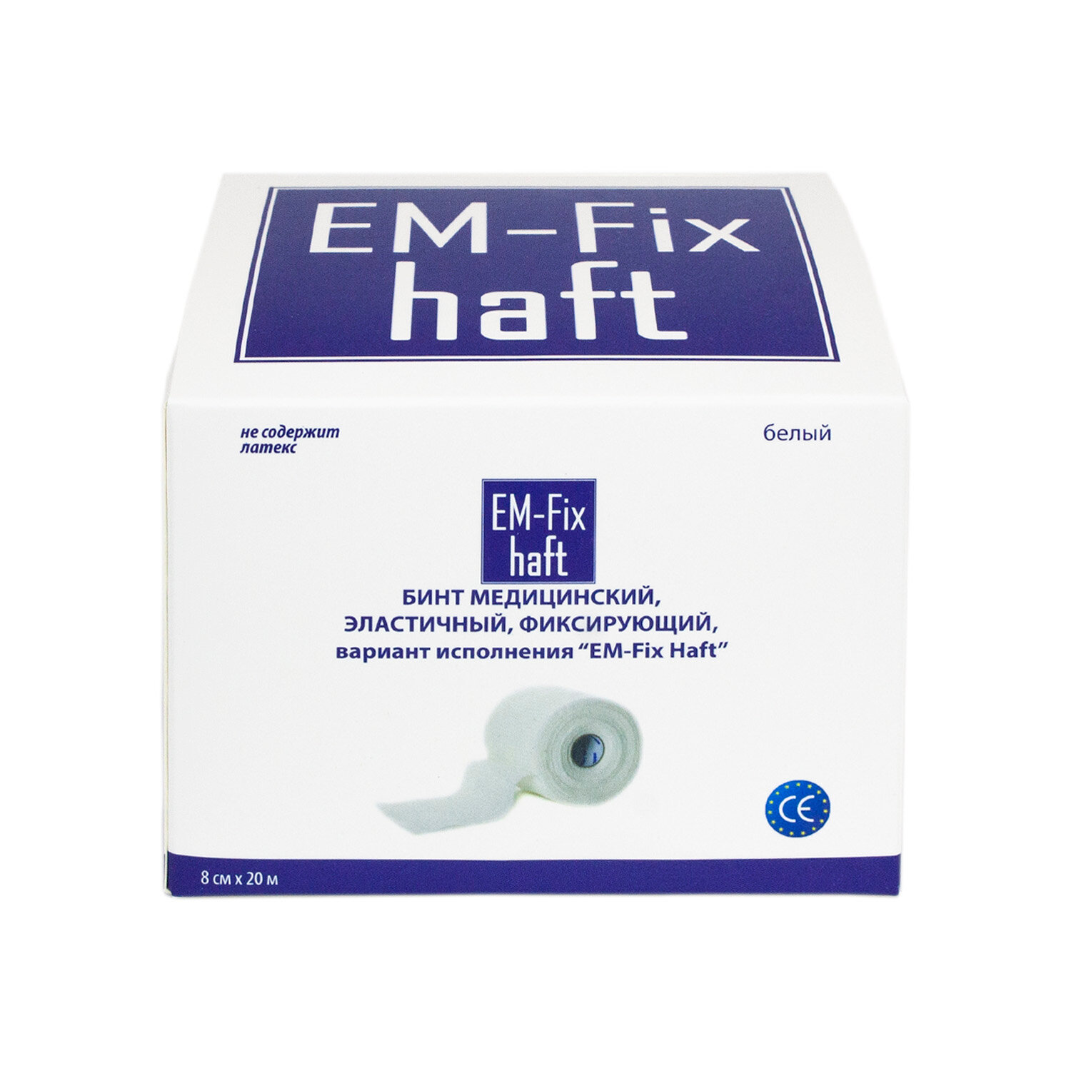 EM-Fix Haft бинт эластичный самофиксирующийся когезивный белый