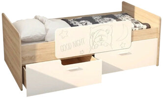 Кровать для ребенка Интерьер-Центр Умка белый глянец 90х163.2х70 см