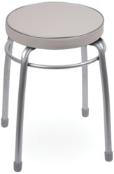 Табурет Nika Фабрик 1, мягкое круглое сиденье, d 32 см, серый