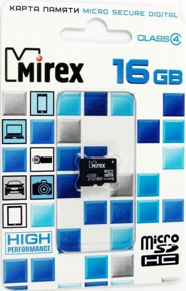   microSD 16GB Mirex microSDHC 13612-MCROSD16