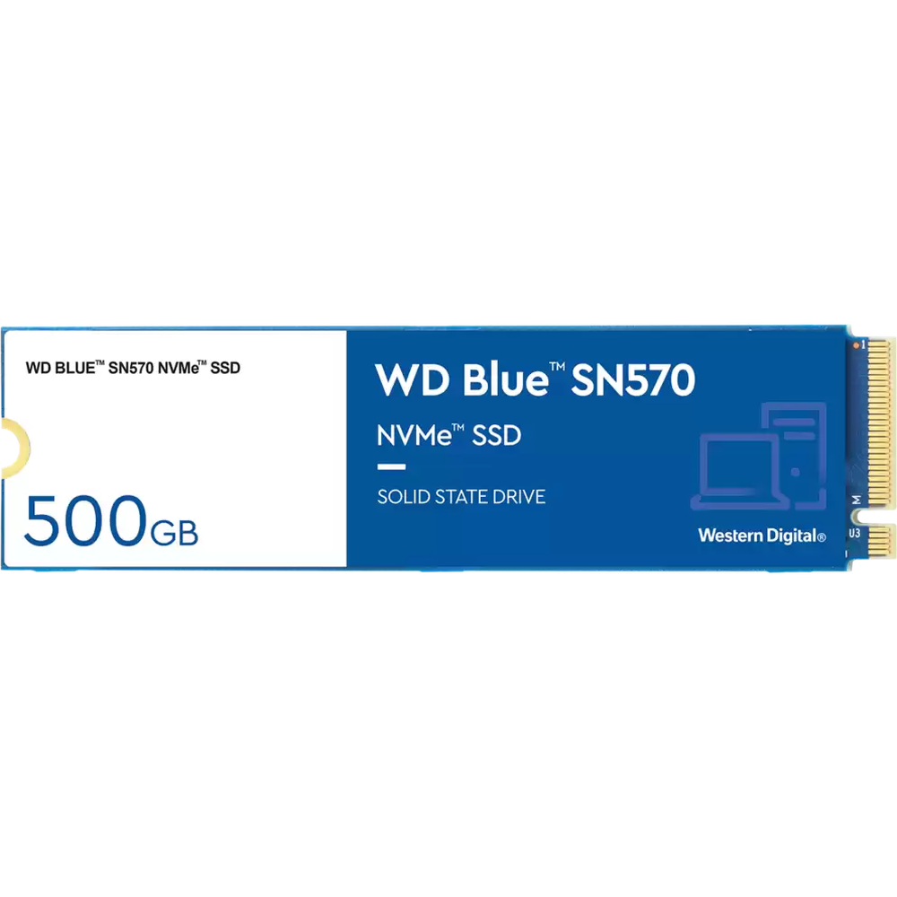 Накопитель SSD M.2 PCIe NVMe 3.0 x4 500Гб Western Digital Blue SN570 ( WDS500G3B0C )