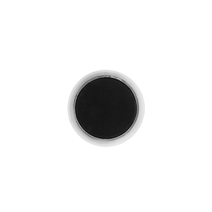 Ручка кнопка тундра РК101, цвет хром с черной вставкой (1шт.) - фотография № 2