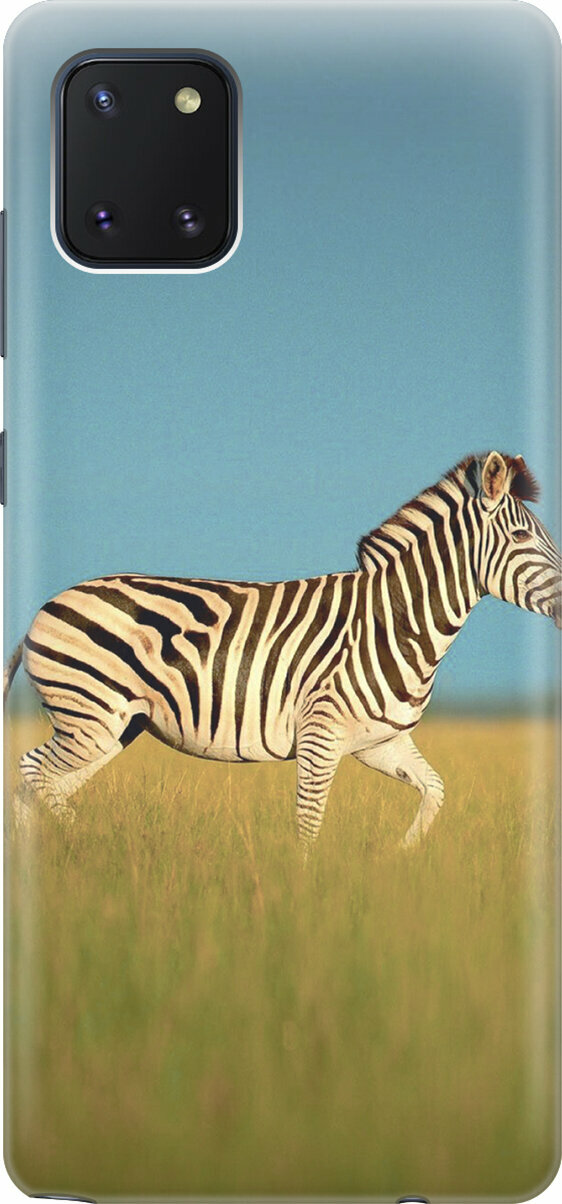 Силиконовый чехол Зебра в саванне на Samsung Galaxy Note 10 Lite / Самсунг Ноут 10 Лайт