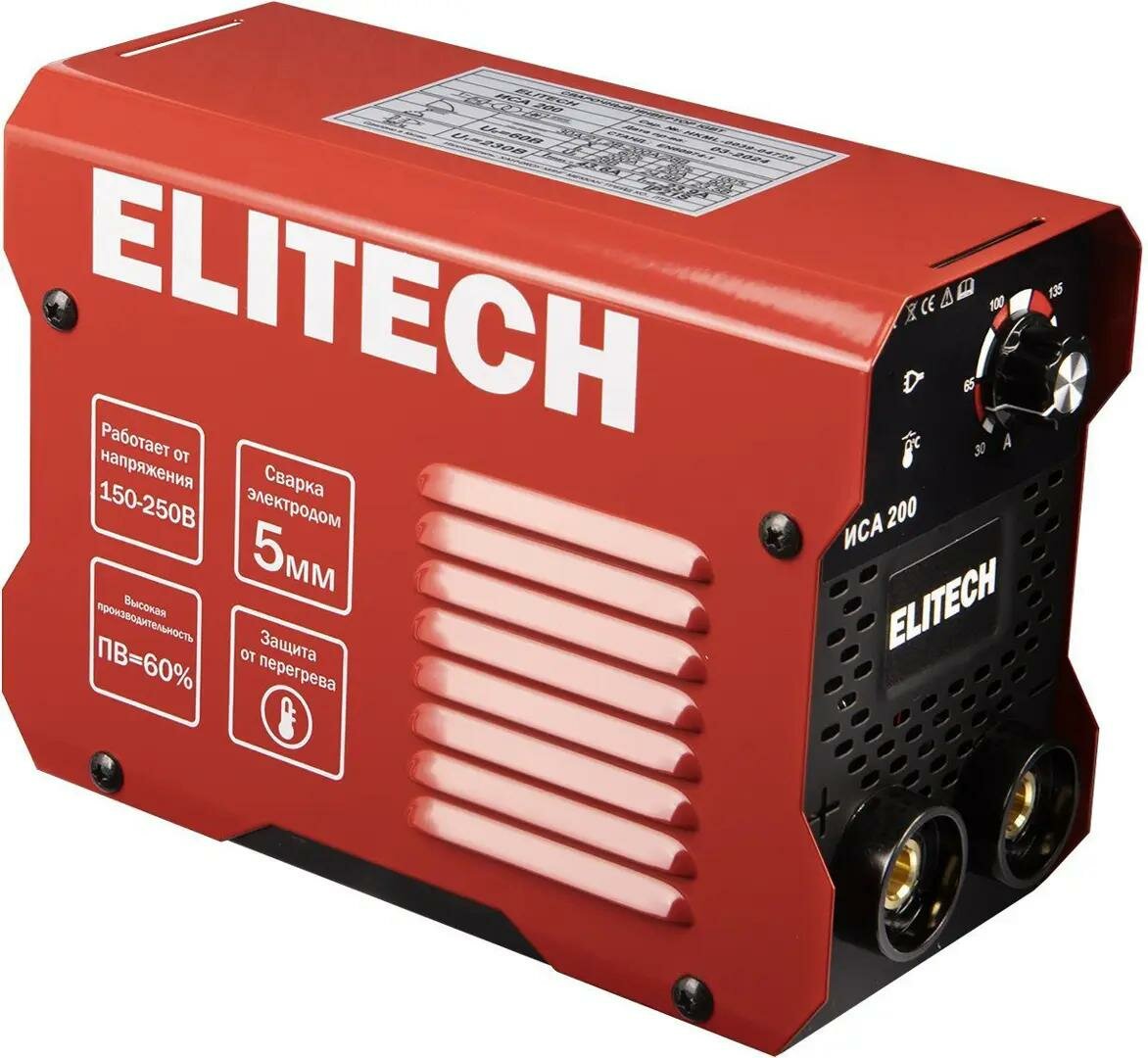 фото Сварочный аппарат инверторный Elitech ИСА200, 200 А, до 5 мм
