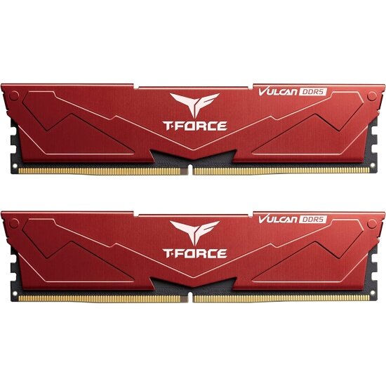 Оперативная память DIMM TEAM GROUP TEAMGROUP T-Force Vulcan 32GB (16GB x2) DDR5-5200 Red (FLRD532G5200HC40CDC01)